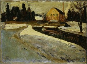 Schwabing, Wintersonne (schwabing, Sole D'inverno) — Wassily Wassilyevich Kandinsky