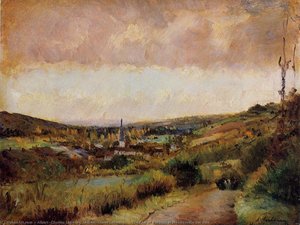 The End Of Autumn At Hondouville Sur Iton — Albert-charles Lebourg