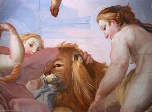 Allegories Of Princely Munificence (detail) — Johann Michael Rottmayer