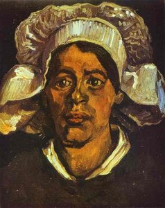 Eine Bauernfrau Mit Weißem Kapuze — Vincent Willem Van Gogh