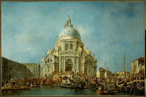 Le Doge De Venise Se Rend A La Salute, Le 21 Novembre Jour De La Commemoration De La Fin De La Peste De 1630 — Francesco Lazzaro Guardi