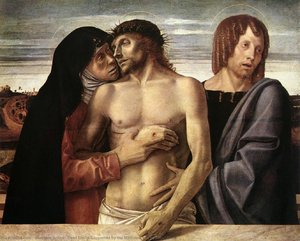 Dead Christ Supported By The Madonna And St John (pietà) — Giovanni Bellini