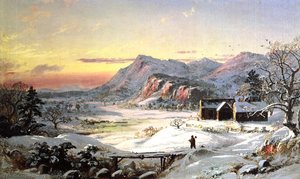 Winter Scene, North Conway, New Hampshire — Jasper Francis Cropsey