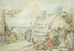 Landscape With Gypsy Fortune-tellers — Hendrick Avercamp