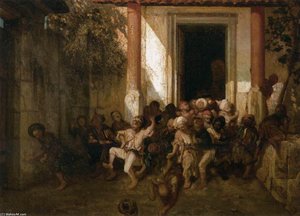 Turkish Boys Let Out Of School — Alexandre Gabriel Decamps