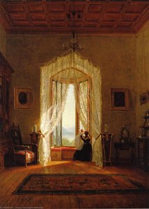 A Window, House On The Hudson River — Thomas Worthington Whittredge