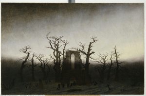 Abbey Entre Robles, Estado Final Después De Restauración — Caspar David Friedrich