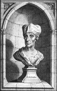 Line Engraving By C. Grignion, Purportedly Taken From A Bust Of 16th-century Antiquary John Leland At All Souls College, Oxford. Engraving Printed In William Huddesford, Ed. (1772) — Louis-françois Roubiliac