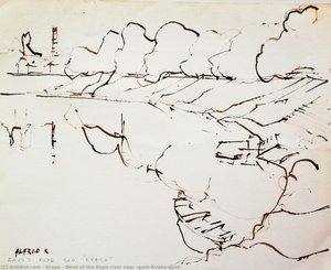 Bend Of The Kupa River Near "kvaka" — Alfred Freddy Krupa