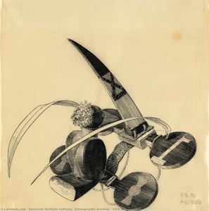 Ethnographic Drawing - Back Adornment — Fernando Barbedo Galhano