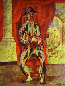 Harlekyn Med Guitar — Pablo Picasso