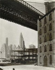 Brooklyn Bridge, Water And New Dock Streets, Brooklyn — Berenice Abbott