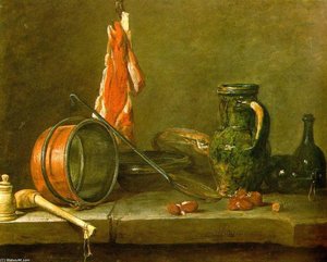 Un Régime Maigre Avec Des Ustensiles De Cuisine — Jean-baptiste-siméon Chardin