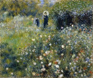 Donna Con Un Parasol In Giardino — Pierre-auguste Renoir