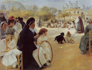 From The Park Of Luxembourgh In Paris — Albert Edelfelt