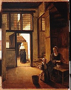 Arriere Cour D' Une Maison Hollandaise — Pieter De Hooch