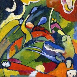 Dos Jinetes Y Figura Reclinada — Wassily Wassilyevich Kandinsky