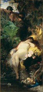 Title In Swedish: Jaktnymf Och Fauner — Johan Julius Ferdinand Kronberg