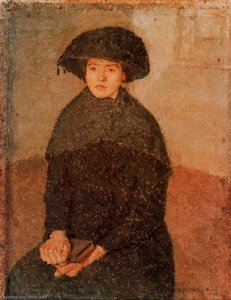 Girl Posing In A Hat With Tassels — Gwen John