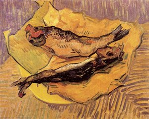Kalaparvet Keltaisella Paperilla — Vincent Willem Van Gogh