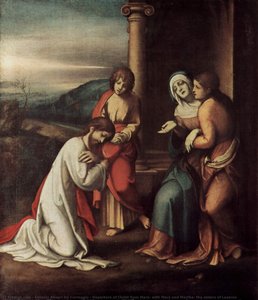 Departure Of Christ From Mary, With Mary And Martha, The Sisters Of Lazarus — Antonio Allegri Da Correggio