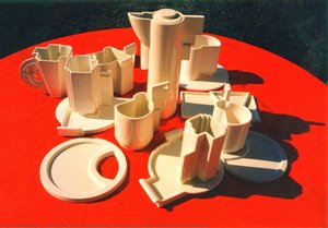 Post-suprematist Architectural Dishes — Lazar Markovich Khidekel