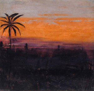 The Sky Simulated By Red Flamingoes, Study For Book Concealing Coloration In The Animal Kingdom — 阿博特·汉德森·塞耶