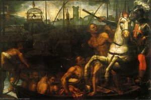 Church Of Santo Stefano Jacopo Ligozzi The Return Of The Cavalier Of Santo Stefano From Lepanto In Pisa — Jacopo Ligozzi