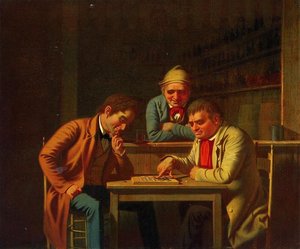 The Checker Players (also Known As Playing Checkers) — George Caleb Bingham