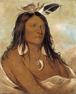 Eé Shah Kó Nee, Bogen Und Köcher, Erster Häuptling Des Stammes — George Catlin