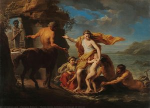 Thetis Gives Achilles In Charge Of Chiron — Pompeo Batoni