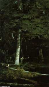 Wood Felling In A Forest — Giuseppe De Nittis
