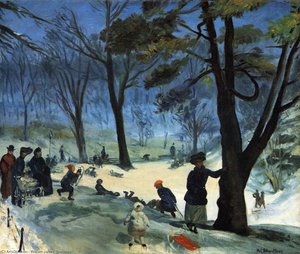 Central Park In Winter — William James Glackens