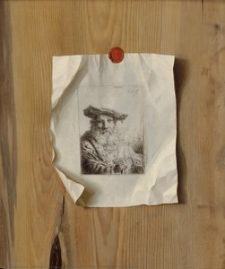 Trompe L'oeil Di Un Incisione Di Ferdinand Bol — Johannes Vermeer