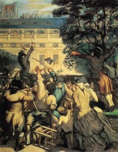 Camille Desmoulins Au Palais-royal, Crayon Noir, Plume Et Lavis Camille Desmoulins In The Palais Royal, Lead Pencil, Feather And Washing — Honoré Daumier