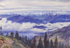 Bergen Vanuit Narkanda Nabij Simla (shimla), Himachal Pradesh, India — Marianne North