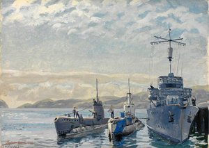 Hm Submarines 'voracious', 'sea Lion' And 'la Cordelière' — Stephen Bone
