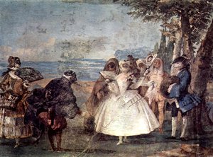 Minuet With Pantaloon And Colombine, From The Room Of Carnival Scenes In The Foresteria — Giovanni Domenico Tiepolo