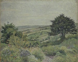 The Cottage Garden, Fishpond — Lucien Pissarro
