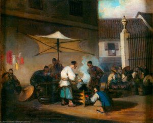 Chinese Street Scene At Macao — ჯორჯ ჩინერი