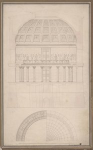 Berlin. Altes Museum By The Lustgarten. Cross Section View Of The Rotunda — Karl Friedrich Schinkel