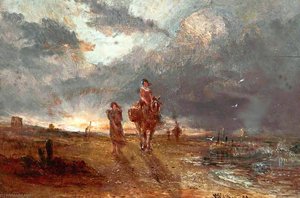Figures On New Brighton Foreshore, Wirral — William Joseph Julius Caesar Bond