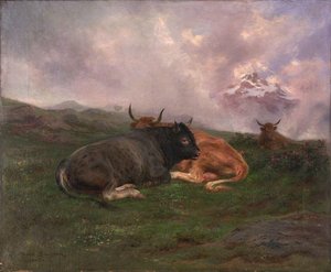 Cattle At Rest On A Hillside In The Alps — Rosa Bonheur