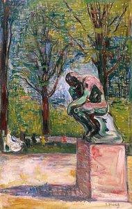Rodin's "le Penseur" In Dr. Linde's Garden — Edvard Munch