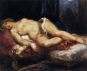Odalisque Reclining On A Divan — Eugène Delacroix