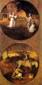 Menschheit Wird Von Dämonen Heimgesucht (umkehr Der Rebellen-engel-tafel) — Hieronymus Bosch