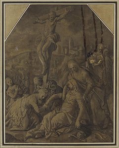 The Fading Of The Virgin At The Foot Of The Cross — Joachim Beuckelaer