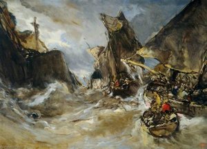 Entrance Into A Port — Louis Gabriel Eugène Isabey