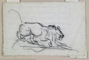 Stalking Lion — Antoine-louis Barye
