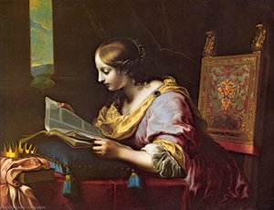 St. Cathrine Reading A Book — Carlo Dolci